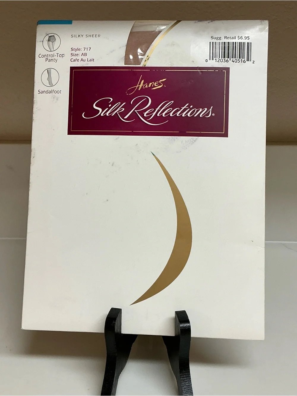 Hanes Silk Reflections Control Top Pantyhose Color Cafe Au Lait SZ AB